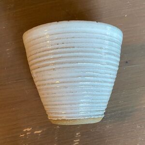 Textured White Ceramic Vase